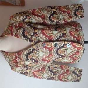Coldwater Creek Chinese Fabric Blazer